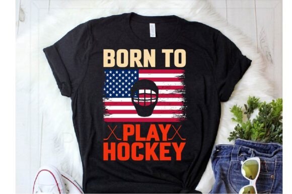 Born to Play Hockey Svg for T-Shirt Designs and Graphics
