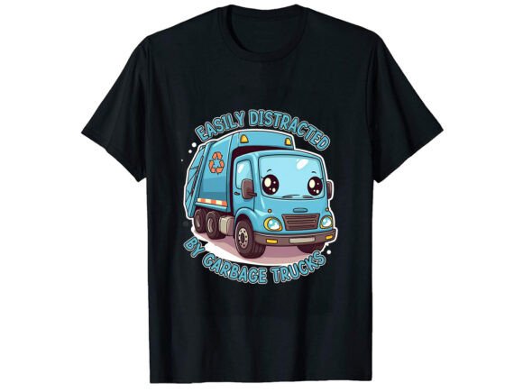 Easily Distracted Truck T-Shirt Design Graphics for T-Shirt Designs