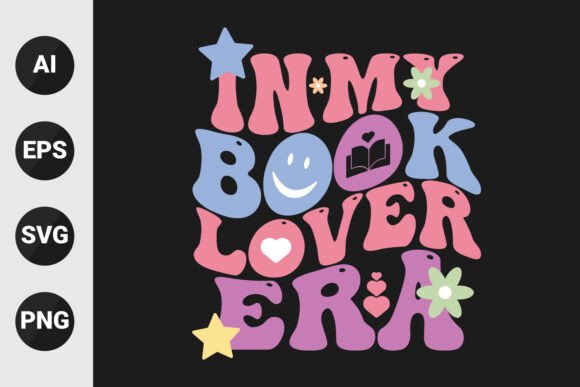 In My Book Lover Era Wavy Svg T-shirt Graphics for T-Shirt Designs