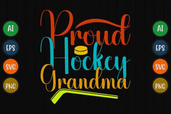Proud Hockey Grandma T Shirt Design for Marketing and Branding